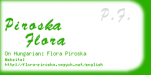 piroska flora business card